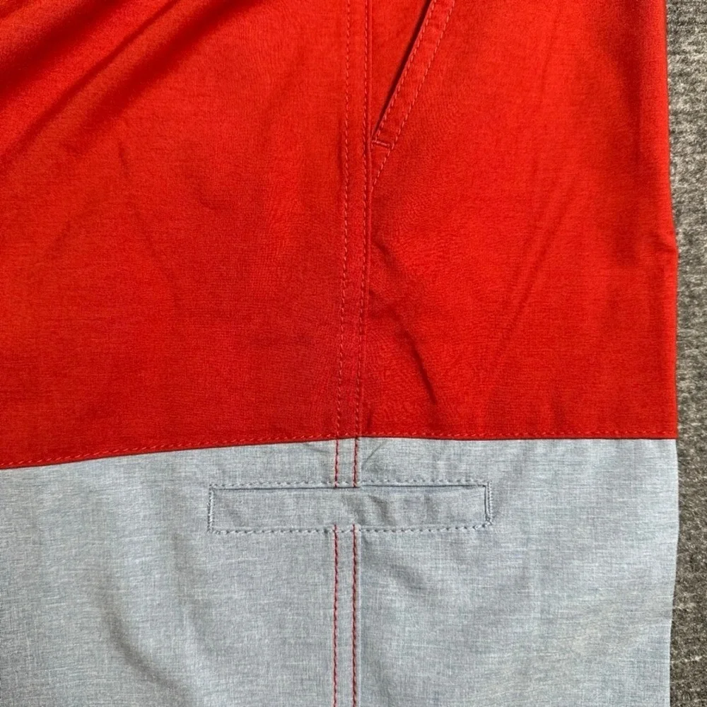 NWT Pelagic Deep Sea US Angler Fishing Shorts Red Grey Water Activated Mens 40